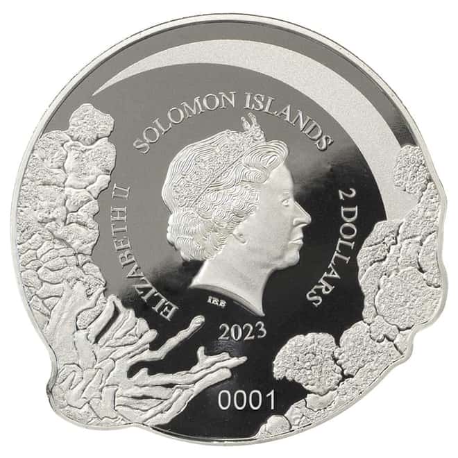 2023 1 oz Silver Manta Ray Gentle Giants Solomon Islands Coin