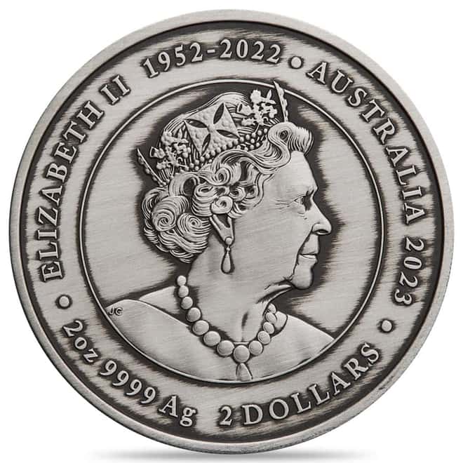 2023 2 oz Ningaloo Eclipse Colorized Silver Coin Perth Mint