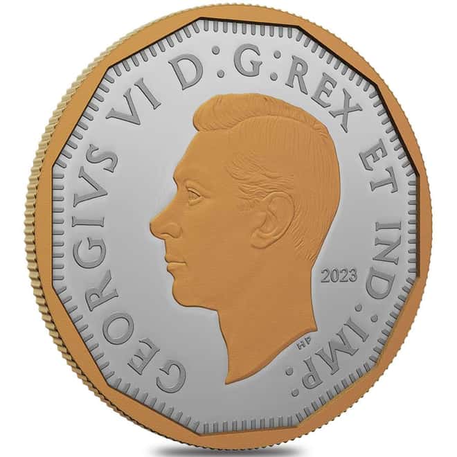 2023 Canada 2 oz Proof Silver 1947 Maple Leaf Mark 5-Cent Coin