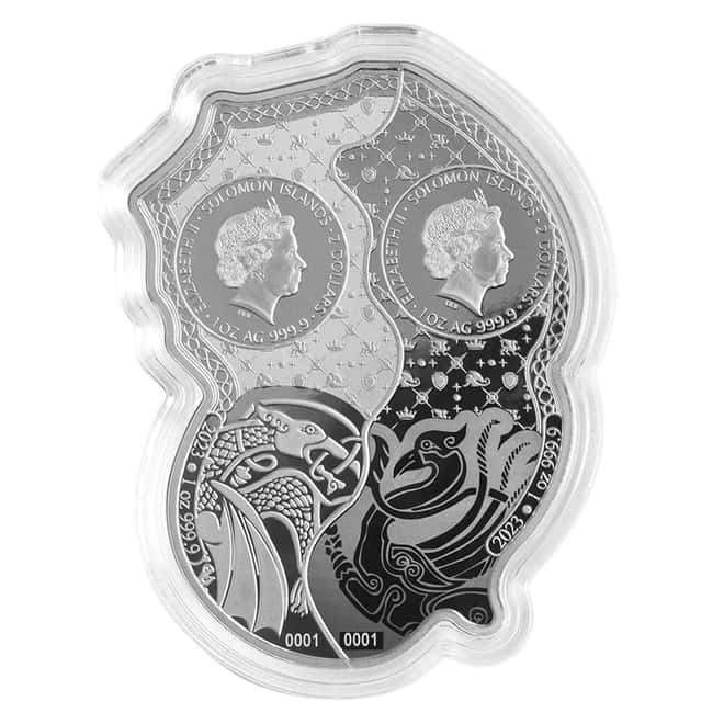2023 SI 2 x 1 oz Silver Phoenix vs Dragon 2-Coin Set