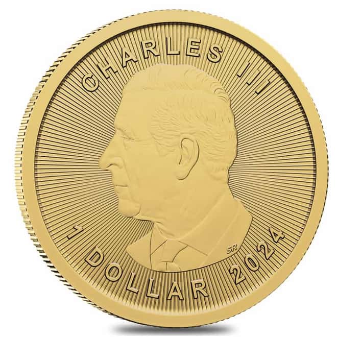 2024 1/20 oz Canadian Gold Maple Leaf $1 Coin BU (Sealed)