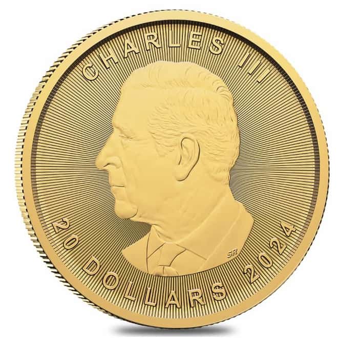 2024 1/2 oz Canadian Gold Maple Leaf $20 Coin BU (Sealed)