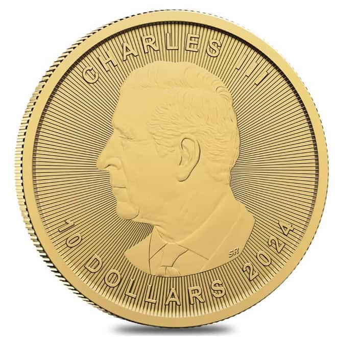 2024 1/4 oz Canadian Gold Maple Leaf $10 Coin BU (Sealed)