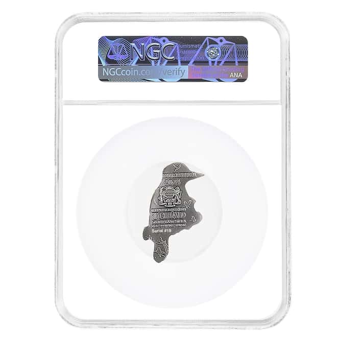 2024 Chad 1 oz Silver Kookaburra Shaped Coin NGC MS 70 ER One of First 100
