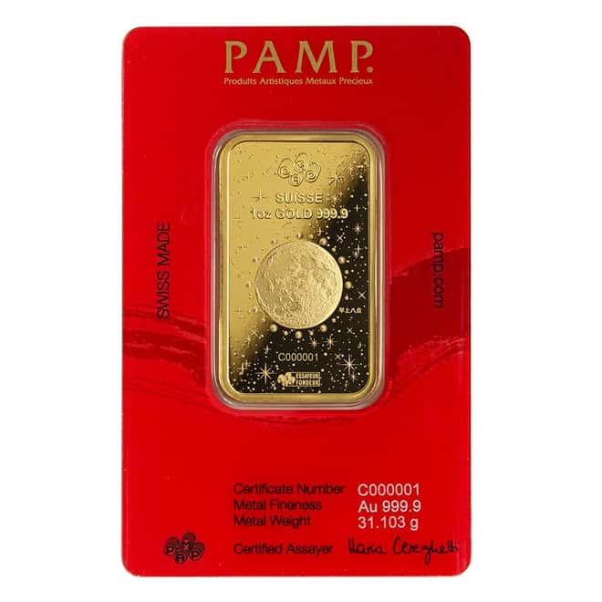 Box of 25 2024 1 Oz Pamp Suisse Lunar Dragon Gold Bar in Assay