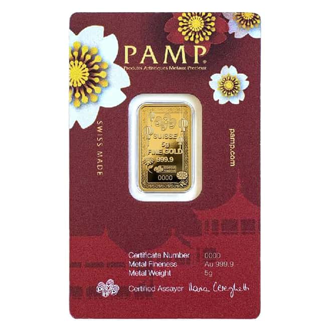2024 5 gram PAMP Suisse Good Luck Laughing Buddha Gold Bar