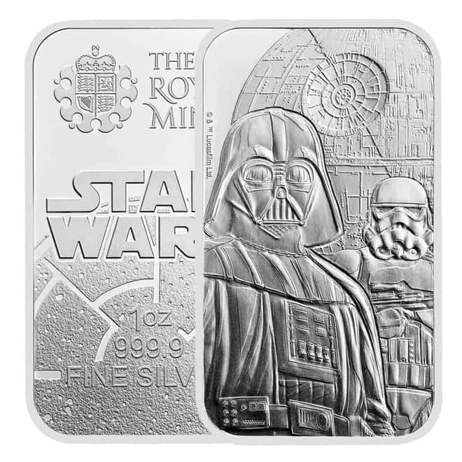 1 oz Royal Mint Star Wars Dark Side Silver Bar .9999 Fine (Sealed)