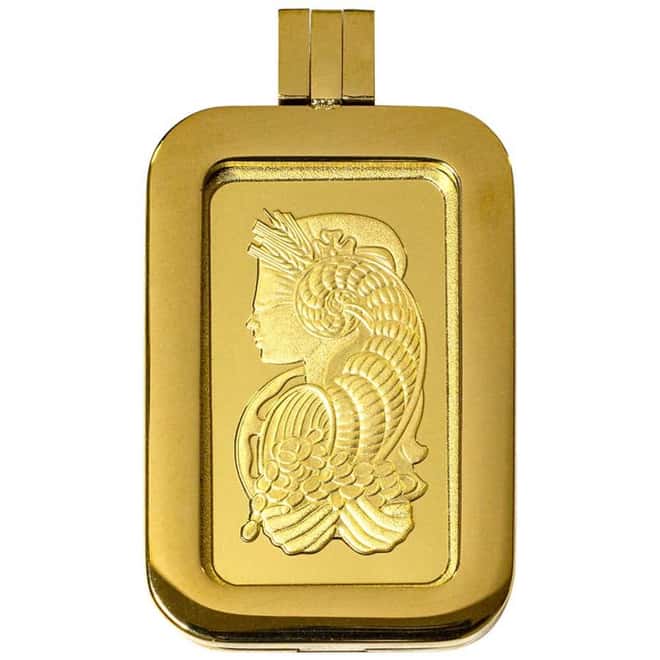 10 Gram PAMP Suisse Lady Fortuna Veriscan Gold Bar (w/ Frame)