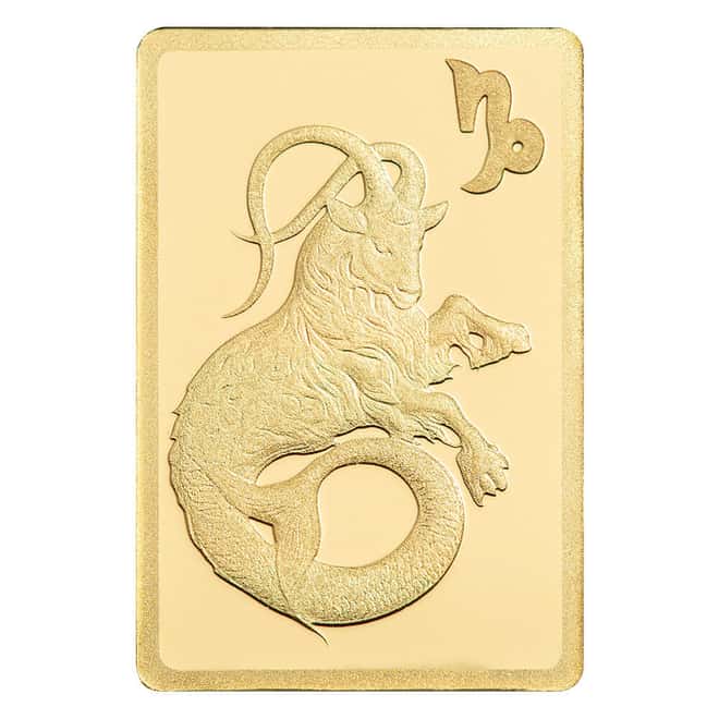 1/2 Gram PAMP Suisse Capricorn Zodiac Gold Bar (in Assay)