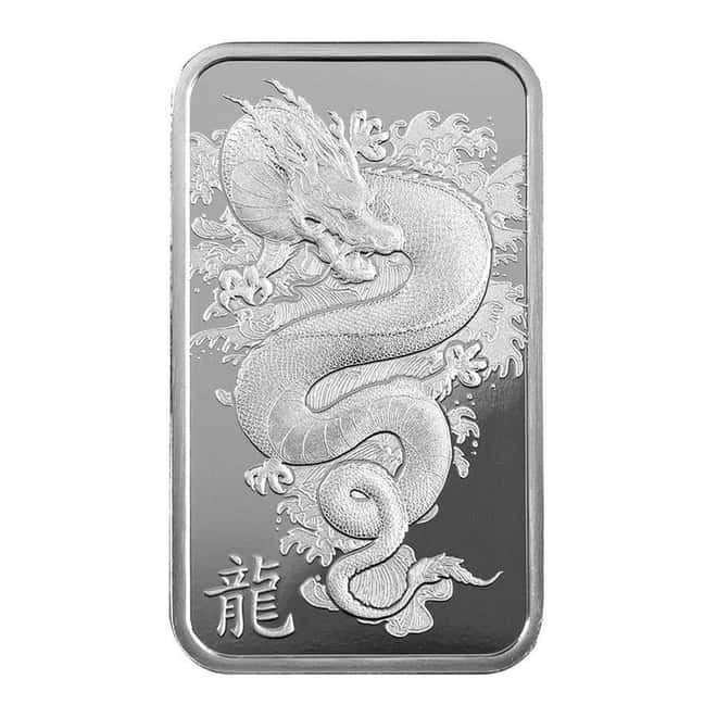 2024 10 Gram PAMP Suisse Lunar Dragon Silver Bar (in Assay)