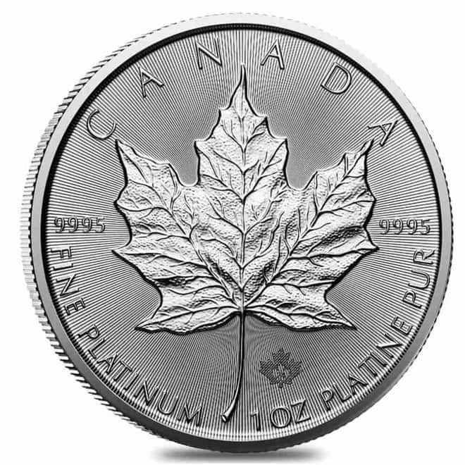 2024 1 oz Platinum Canadian Maple Leaf $50 Coin BU (in Assay)