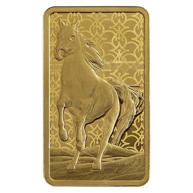 5 gram PAMP Suisse Arabian Horse Gold Bar
