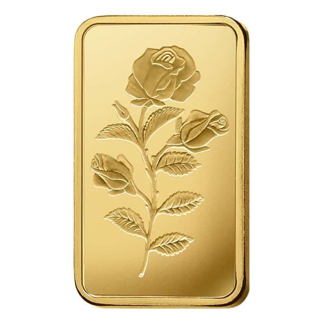 5 Gram PAMP Suisse Rosa Gold Bar .9999 Fine (in Assay)