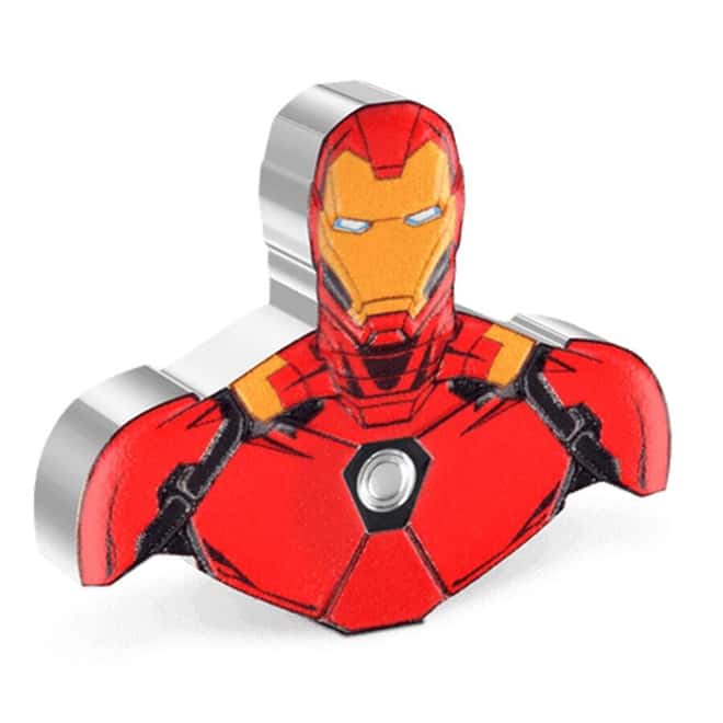 2023 Niue 1 oz Marvel Iron Man Shaped Silver Coin