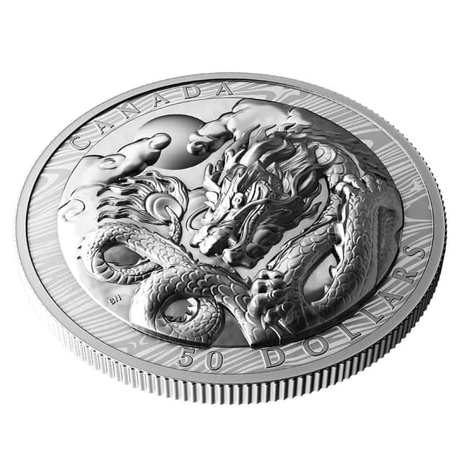 2024 Canada 3 oz Year Of The Dragon High Relief Silver Coin