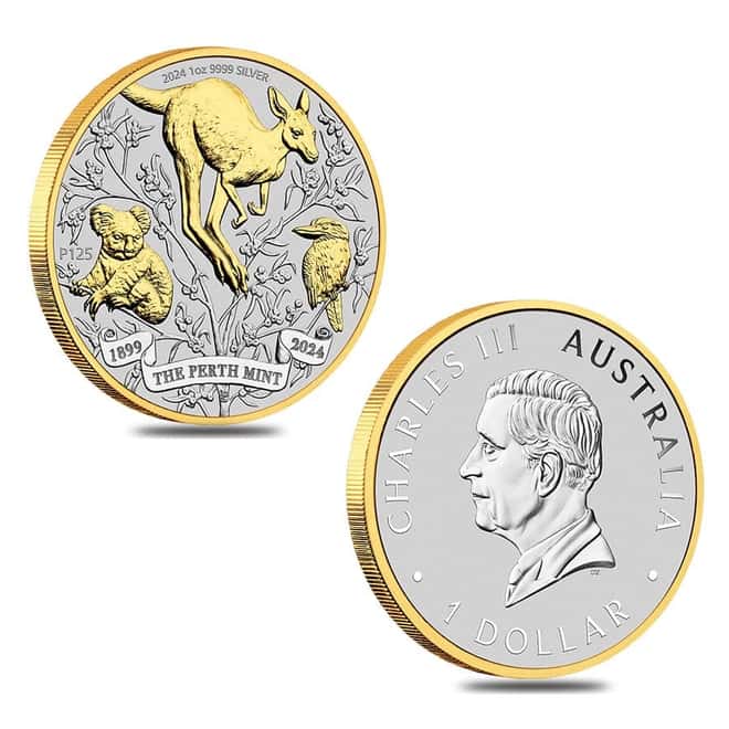 2024 Australia 4 oz Silver The Perth Mint's 125th Ann. 4-Coin Set
