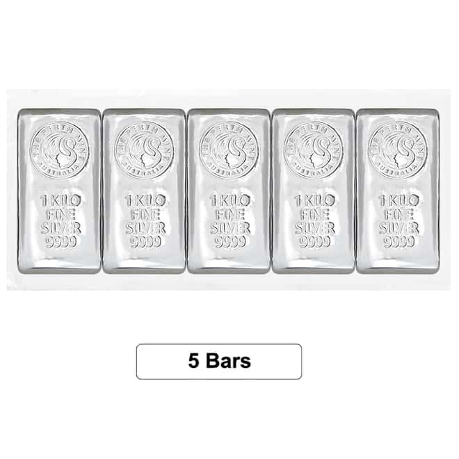 1 Kilo Perth Mint Silver Bar .9999 Fine