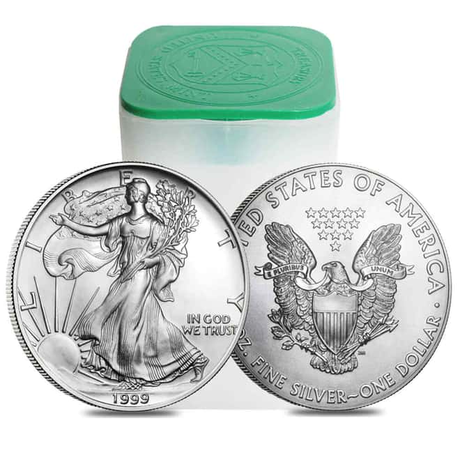 1999 1 oz Silver American Eagle $1 Coin BU