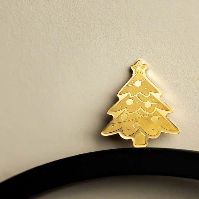 1/2 gram Gold Christmas Tree Coin Palau .9999 Fine
