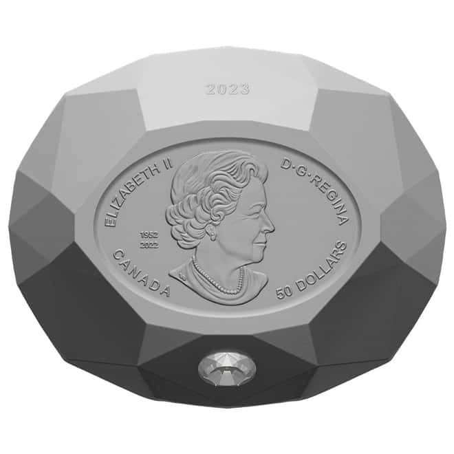 2023 Canada 3 oz Silver Oval Diamond Shaped Coin (w/Box & COA)