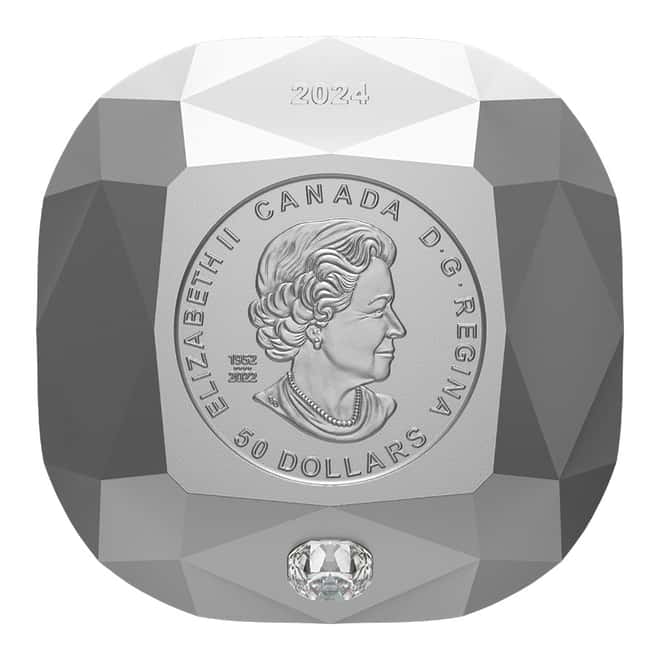 2024 Canada 2.6 oz Silver Cushion Diamond Shaped Coin