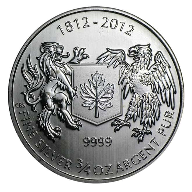 War of 1812 3/4 oz .9999 Fine Silver Coin Brilliant Uncirculated