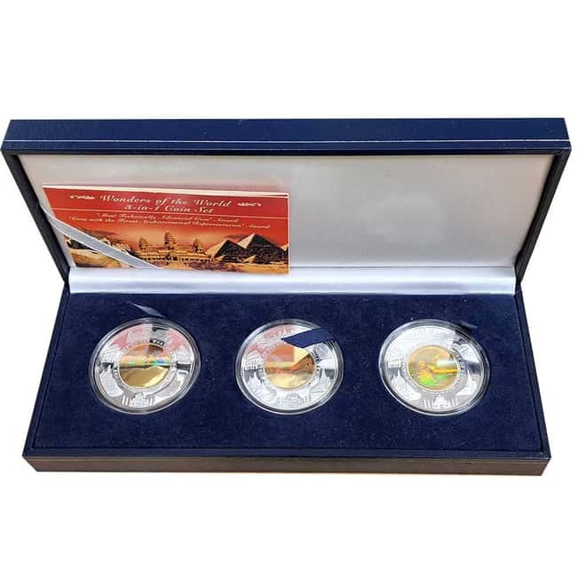 Cambodia Wonders of the World Gold/Silver Proof 3-Coin Set
