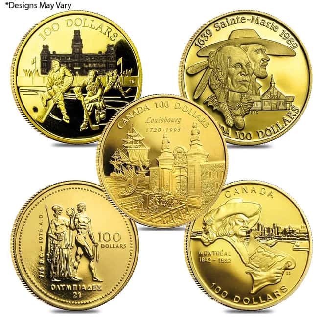 Canada 1/4 oz Proof Gold $100 Commemorative Coin (Random Design)