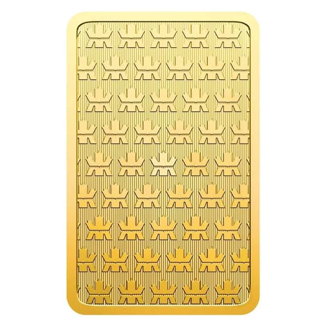 100 Gram Royal Canadian Mint RCM Wafer Gold Bar .9999 Fine (in Assay)