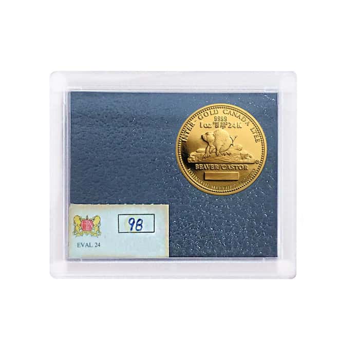 1980 Canada 1 oz Gold Round JM Edward VII Beaver/Castor (w/Box & COA)