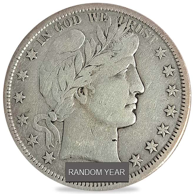 Barber Half Dollar 90% Silver Fine (Random Year)