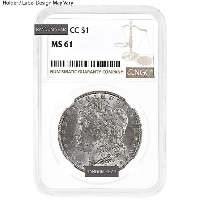 CC Morgan Silver Dollar $1 NGC MS 61 (Random Year)