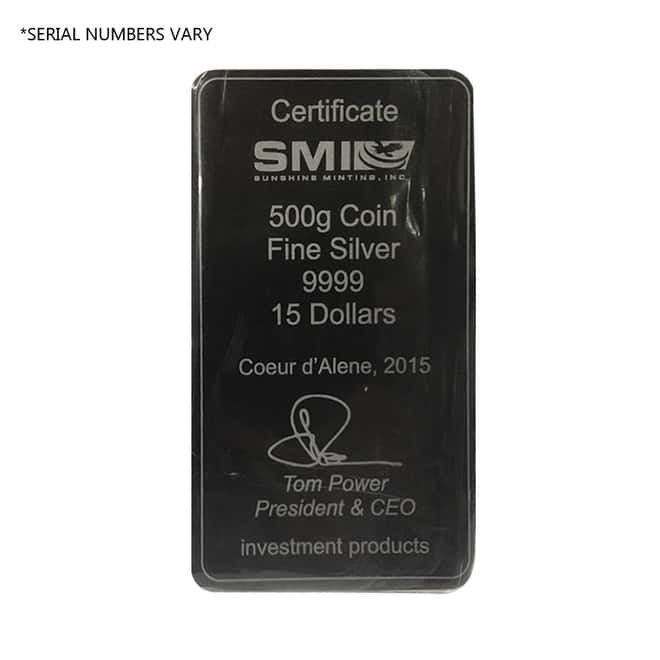 1/2 Kilo Generic Silver Bar .999 Fine