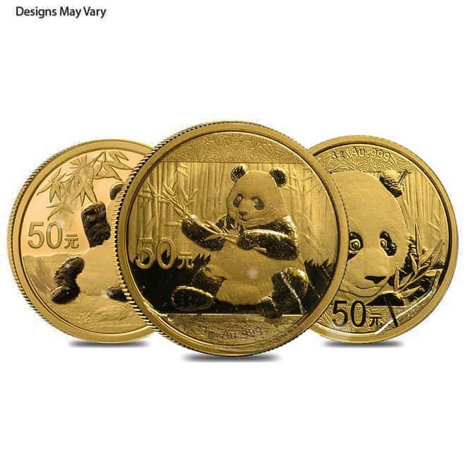 Chinese 3 gram Gold Panda .999 Fine (Random Year, Abrasions)