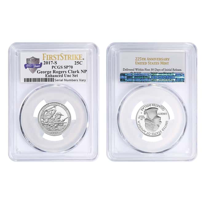 2017-S US Mint 225th Anniversary Enhanced Uncirculated 10-Coin Set PCGS SP 70 First Strike