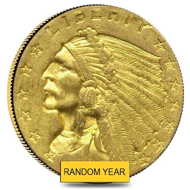 $2.5 Indian Gold Eagle Coin (Random Year)