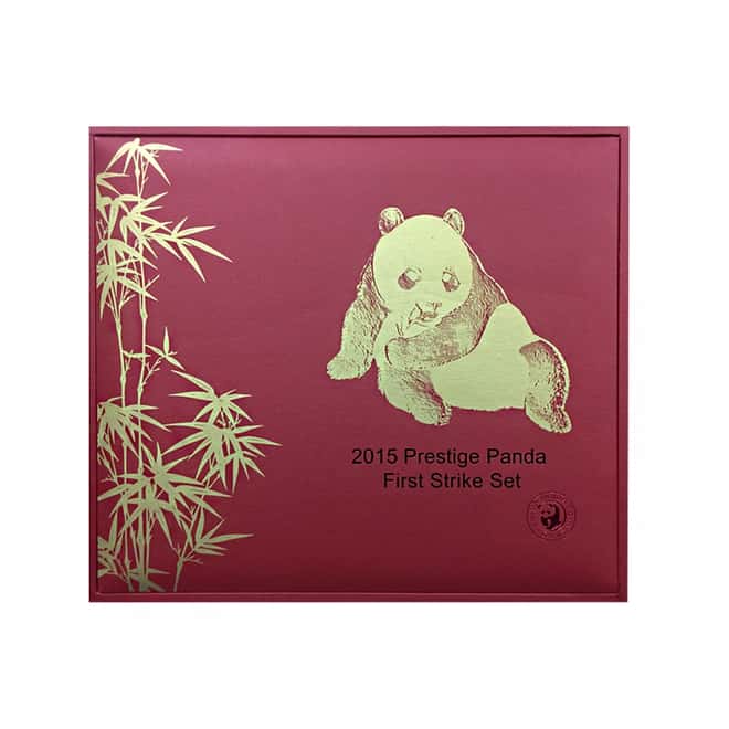 2015 1.9 oz China Gold Panda Prestige 5-Coin Set PCGS MS 70 First Strike (w/Box & COA) 