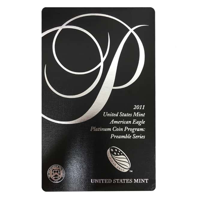 2011 W 1 oz Platinum American Eagle Proof Coin (w/Box & COA)