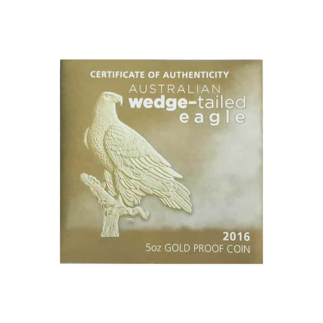 2016 5 oz Proof Gold Australian Wedge-Tailed Eagle Perth Mint NGC PF 70 UCAM (John M. Mercanti)