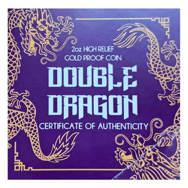 2019 2 oz Double Dragon High Relief Proof Gold Coin Perth Mint NGC PF 70 FD (w/Box & COA)