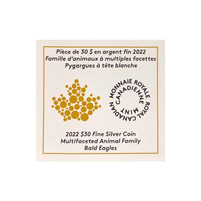 2022 Canada 2 oz Silver Bald Eagles - Multifaceted Animal Family Coin .9999 Fine (w/Box & COA)