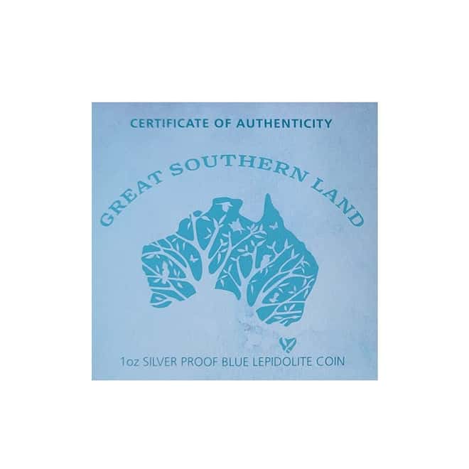 2022 1 oz Proof Silver Great Southern Land Lepidolite Coin Australian Perth Mint (w/Box & COA)