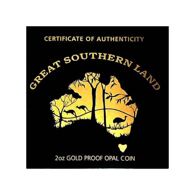 2022 2 oz Proof Gold Great Southern Land Opal Coin Australian Perth Mint (w/Box & COA)