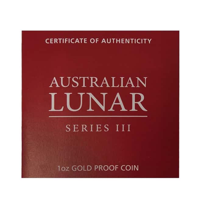 2023 1 oz Proof Gold Lunar Year of The Rabbit Australian Perth Mint (w/Box & COA)