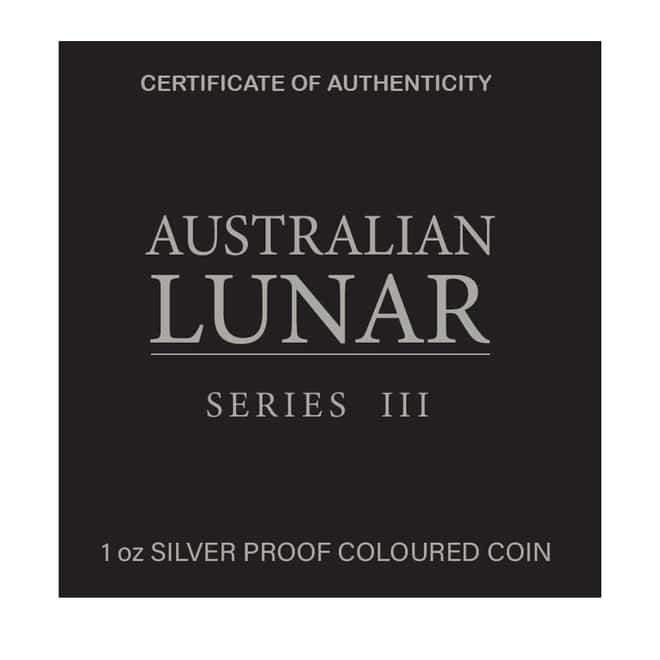 2023 1 oz Proof Colorized Silver Lunar Year of The Rabbit Australian Perth Mint (w/Box & COA)