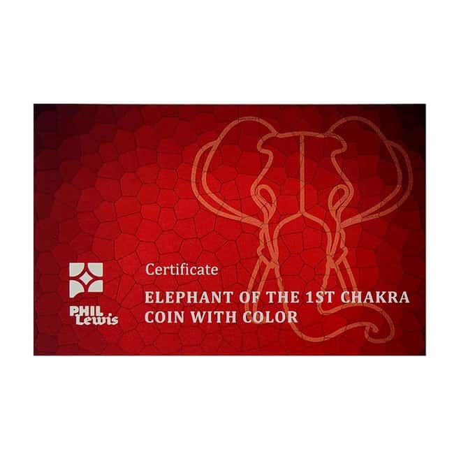 2022 Solomon Islands 2 oz Elephant of the 1st Chakra Colorized Silver Coin .9999 Fine (w/Box & COA)