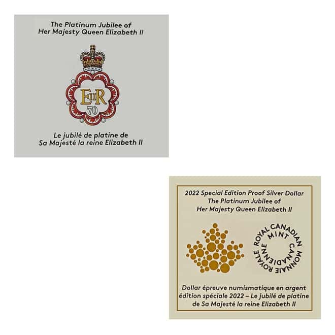 2022 Canada 23.17 gram Platinum Jubilee of Queen Elizabeth II Proof Silver Dollar .9999 Fine (w/Box & COA)