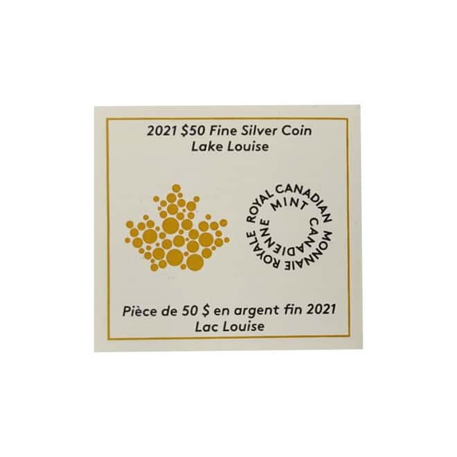 2021 Canada 82.3 gram Silver Lake Louise High Relief Coin .9999 Fine (w/Box & COA)