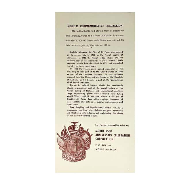 1961 HK-587 Mobile Alabama Silver So Called Dollar (w/COA)