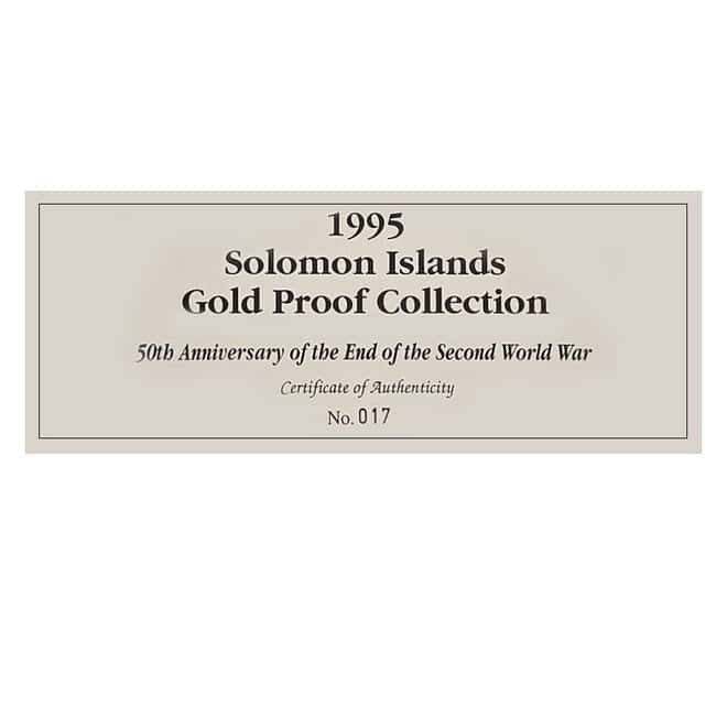 1995 1.85 oz Solomon Islands 50th Ann. End of WWII Gold 4-Coin Set